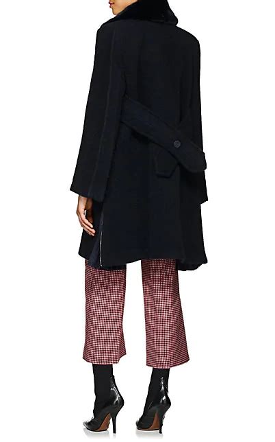 fendi fur-collar wool bouclé coat|Coats & Outerwear .